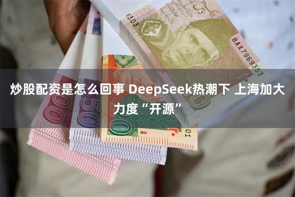 炒股配资是怎么回事 DeepSeek热潮下 上海加大力度“开源”